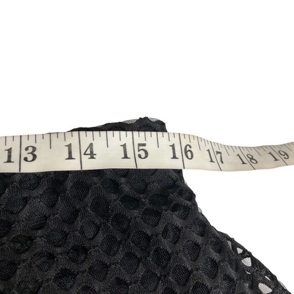 Rue 21 Skirt Womens XL Black Fishnet Mesh Pleated Lined Y2k Goth Grunge Witchy - Picture 16 of 16